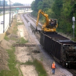 UP 83139 Brandt OTM with John Deere TMDS tie/rail picker